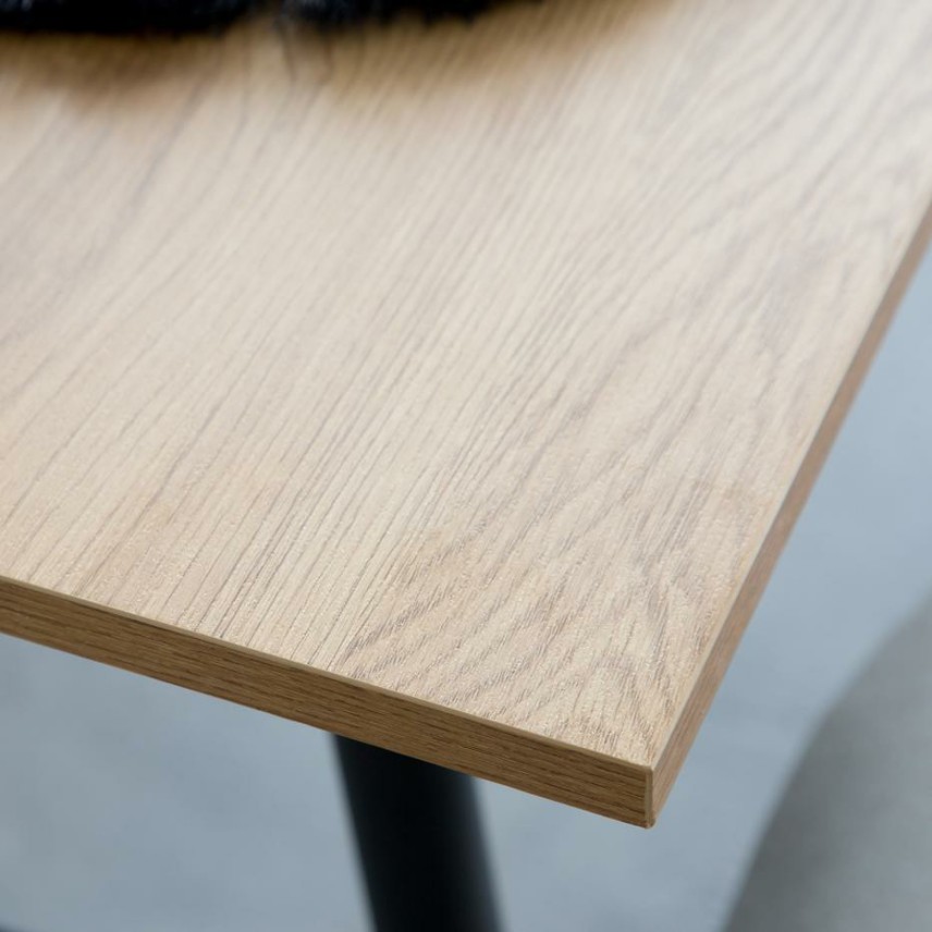Blay mesa de comedor extensible cuadrada 90/180 de madera color natural